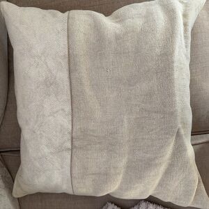 West Elm Two-Tone Accent Pillow Cover in Cream & Tan